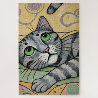 Grey Cat 1000 Piece Puzzle