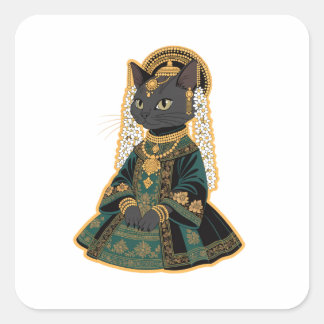 Grey Cat Bridal Temple Jewelry Sticker