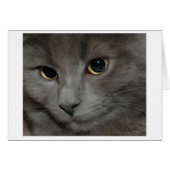 Grey Cat Card (Front Horizontal)