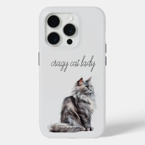 Grey Cat  iPhone 15 Pro Case