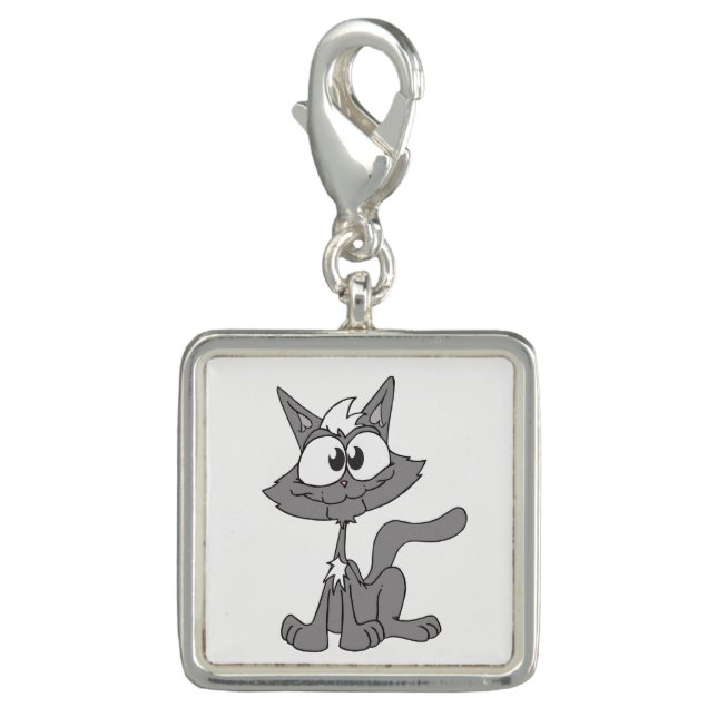 Grey Cat Charm (Front)