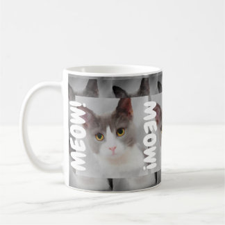 Grey Cat Coffee Mug