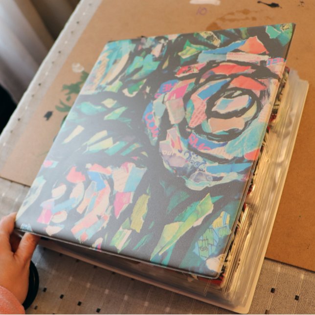 Grey Cat Collage Art Kitty Cats Collages           3 Ring Binder (Creator Uploaded)