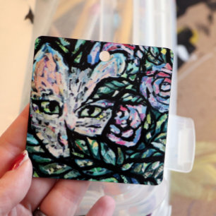 Grey Cat Collage Art Kitty Cats Collages Metal Ornament