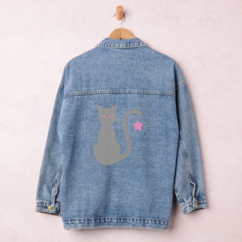 Grey Cat Denim Jacket