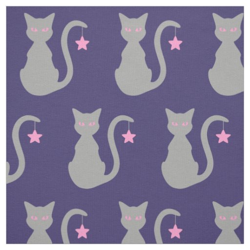 Grey Cat Fabric