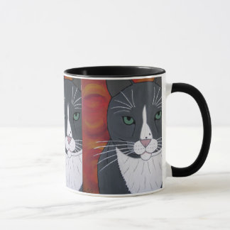 Grey Cat Face Mug