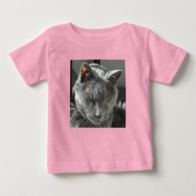 Grey Cat Infant Creeper Onsie (Front)