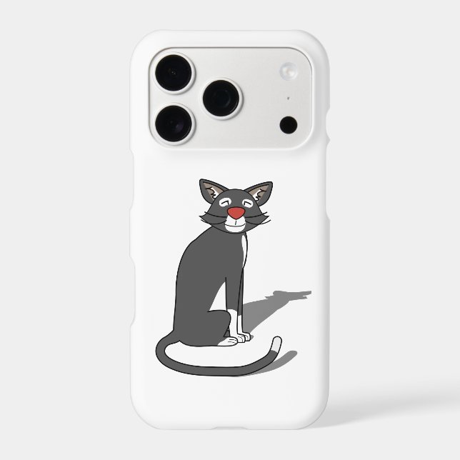 Grey Cat iphone 17 pro case (Back)