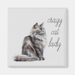 Grey Cat Magnet