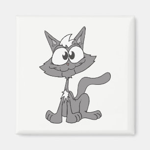 Grey Cat Magnet