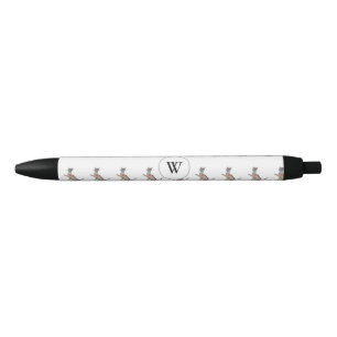 Grey Cat Retro Vintage Watercolor Kitten Pen