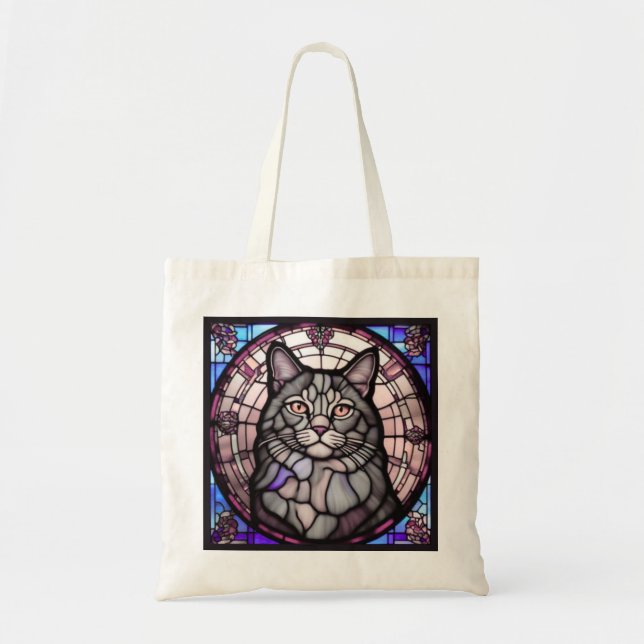 Grey Cat  Tote Bag (Front)