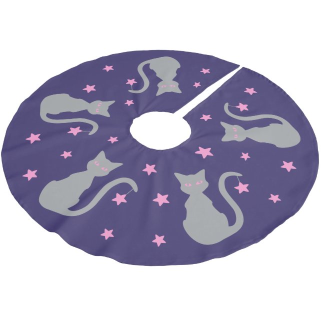 Grey Cat Tree Skirt (Angled)