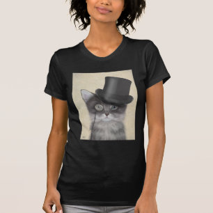 Grey Cat with Top Hat