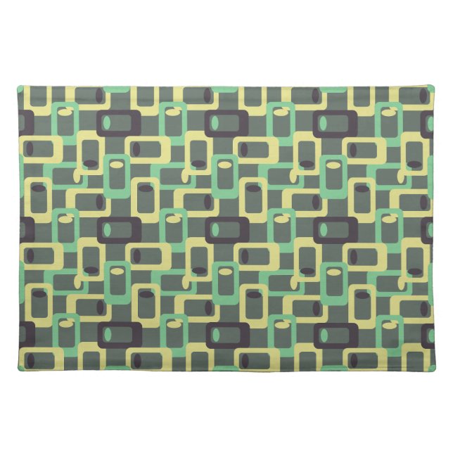 Grey Chain Link  Cloth Placemat (Front)