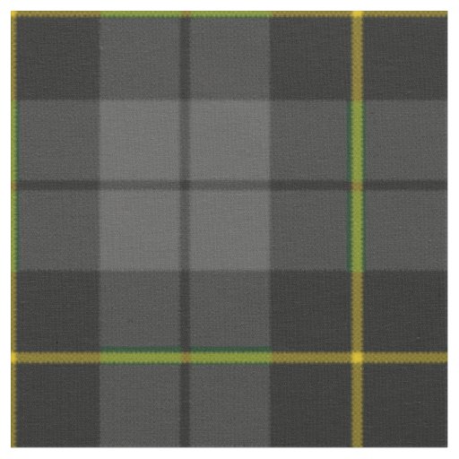 Grey charcoal black and yellow plaid pattern fabric
