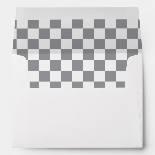 Grey Checkerboard Envelope (Back (Bottom))