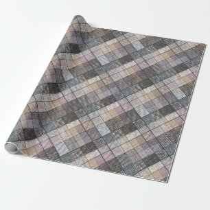 grey checkered . wrapping paper