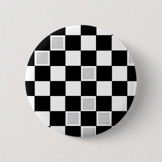 Grey Checkers Button