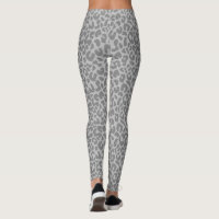 Elegant Gold White Leopard Cheetah Animal Print Leggings, Zazzle