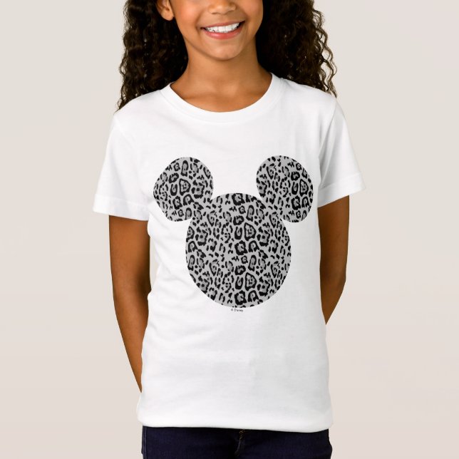 Grey Cheetah Mickey Mouse Icon Toddler T-shirt (Front)