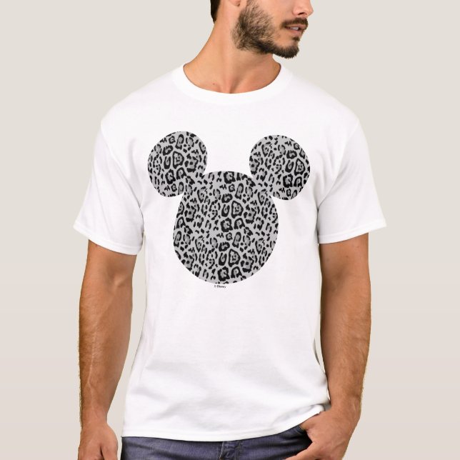 Grey Cheetah Mickey Mouse Icon Toddler T-shirt (Front)