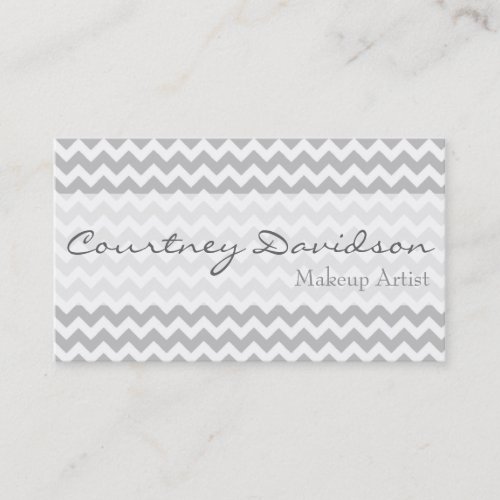 Grey Chevron Business Cards