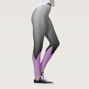 Grey chevron lavender purple customizable color leggings