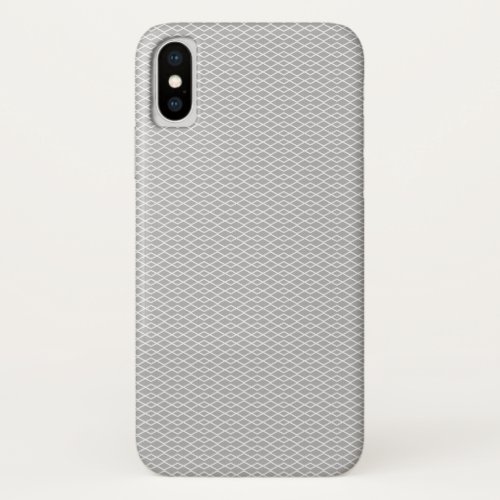 Grey Chevron Pattern iPhone X Case