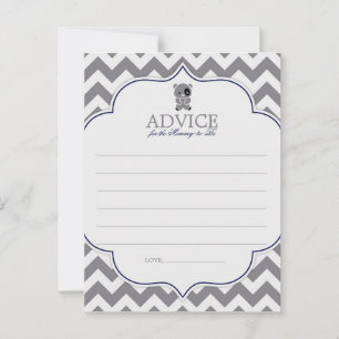 Grey Chevron with Panda Advice for the Mom to be Card