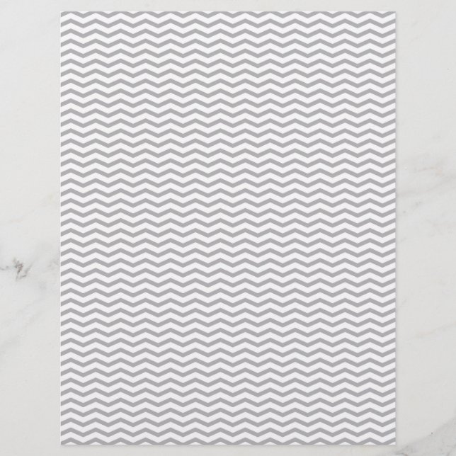 Grey Chevron/Zig Zag Scrapbook Paper (Front)