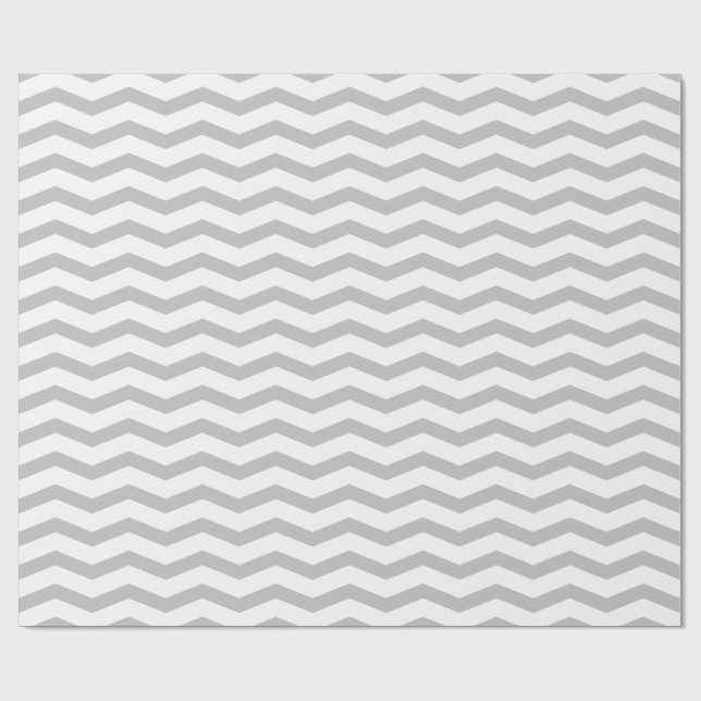 Grey chevron zigzag pattern wrappingpaper (Flat)