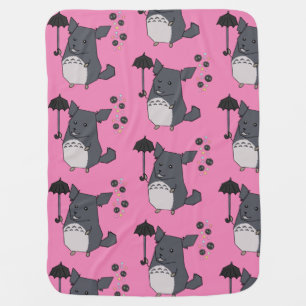 Grey Chinchilla Pastel Candy Stars Pink vers. Baby Blanket