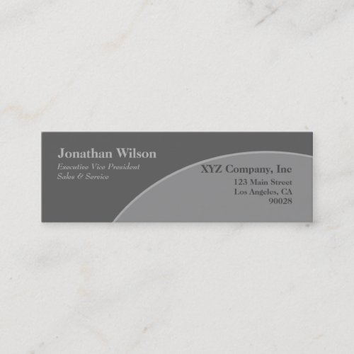 Grey circle business cards