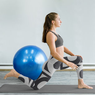 Grey Circles Capri Leggings