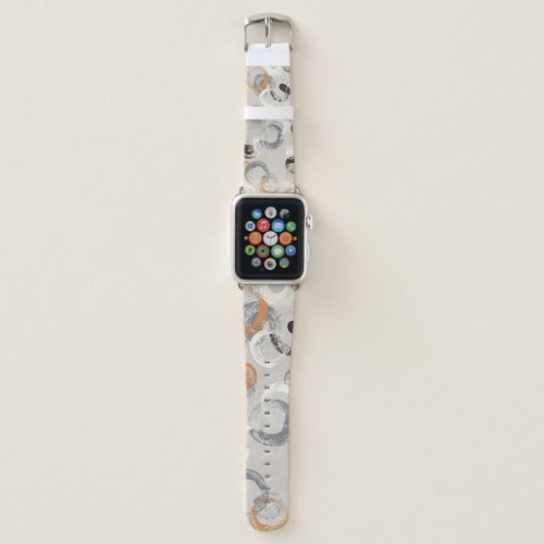 Grey Circles Simple Seamless Pattern Apple Watch Band