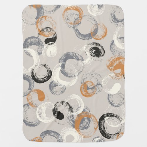 Grey Circles Simple Seamless Pattern Baby Blanket