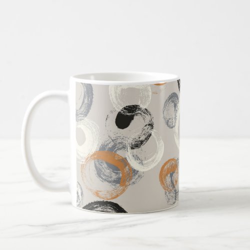 Grey Circles Simple Seamless Pattern Coffee Mug