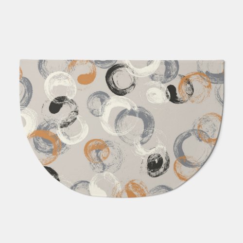 Grey Circles Simple Seamless Pattern Doormat