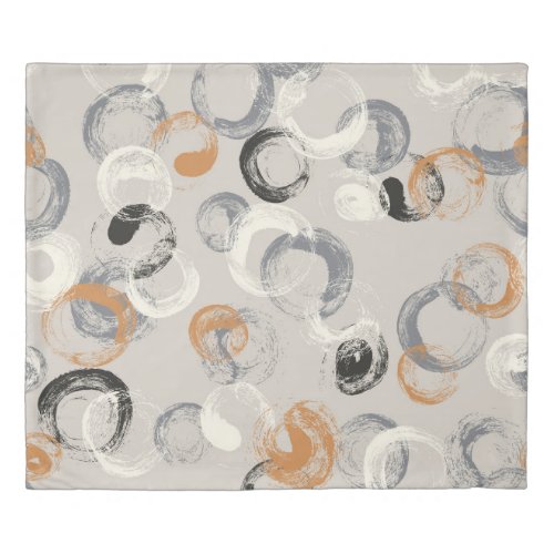 Grey Circles Simple Seamless Pattern Duvet Cover