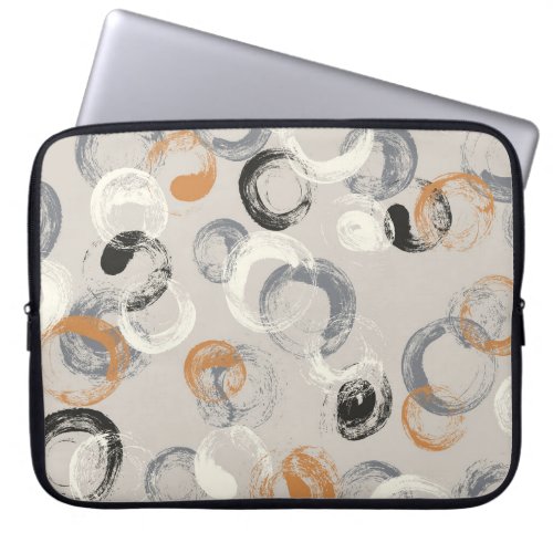 Grey Circles Simple Seamless Pattern Laptop Sleeve