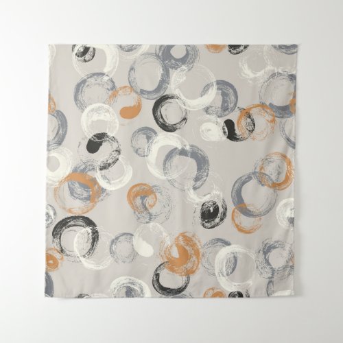 Grey Circles Simple Seamless Pattern Tapestry