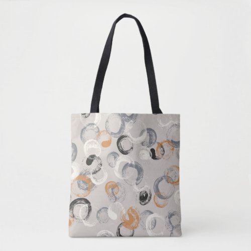Grey Circles Simple Seamless Pattern Tote Bag