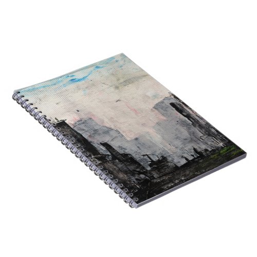 Grey City Abstract Landscape Notebook