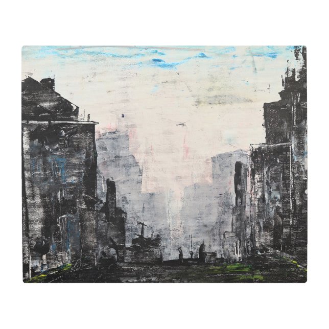 Grey City Abstract Print, Value Poster Paper  (Front)