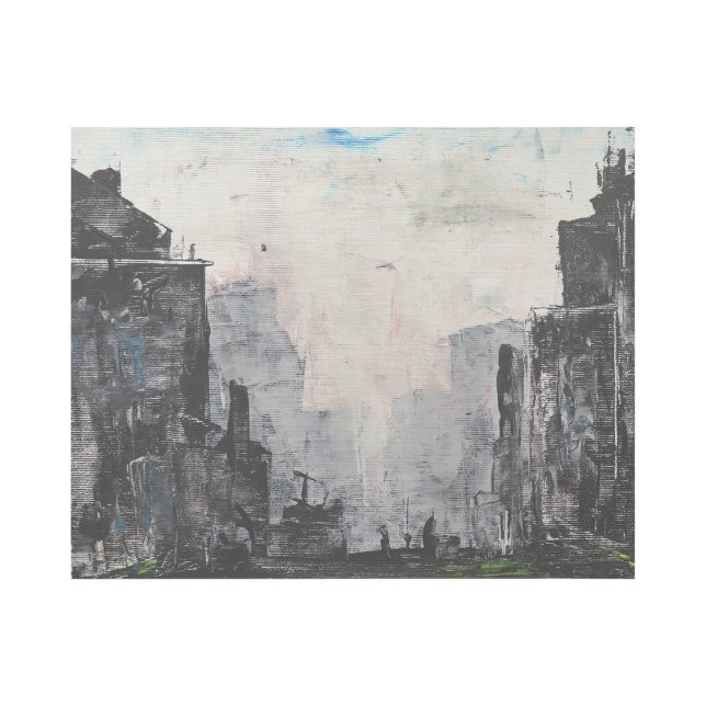 Grey City Abstract Print, Value Poster Paper  (Front)