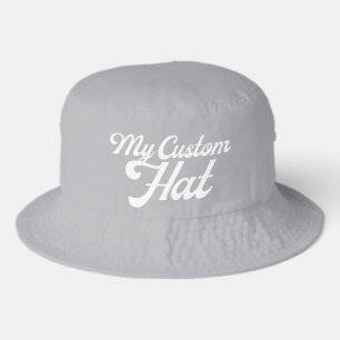 GREY Classic Custom Bucket Hat Blank Template