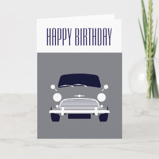 Grey Classic Mini Cooper Card