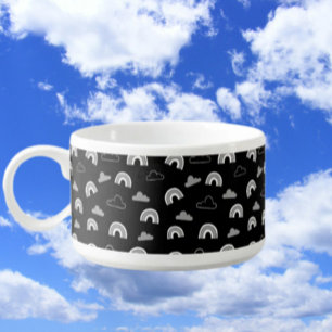 Grey Clouds and Rainbows Chili Bowl